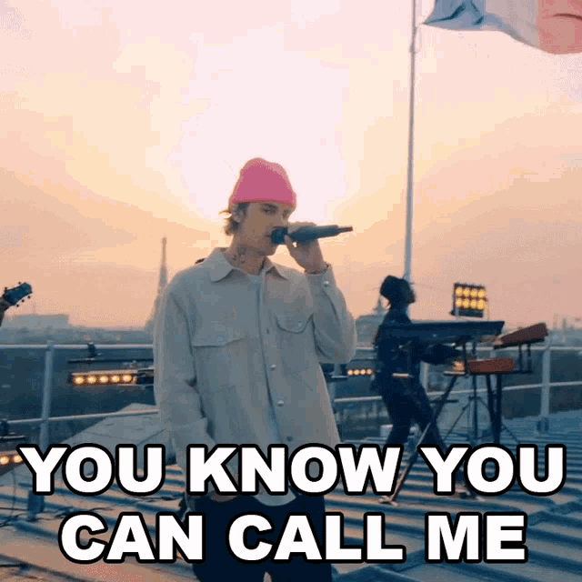 You Know You Can Call Me Justin Bieber GIF - You Know You Can Call Me Justin Bieber Hold On Song GIFs