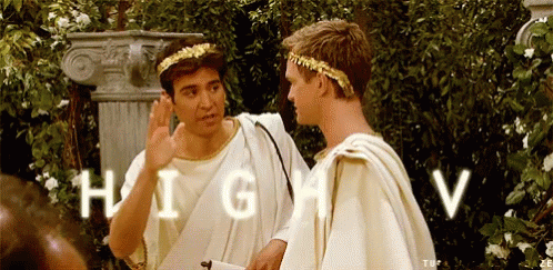 High Fives How I Met Your Mother GIF - High Fives How I Met Your Mother Greece GIFs