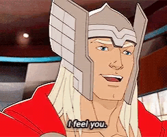a cartoon character says i feel you