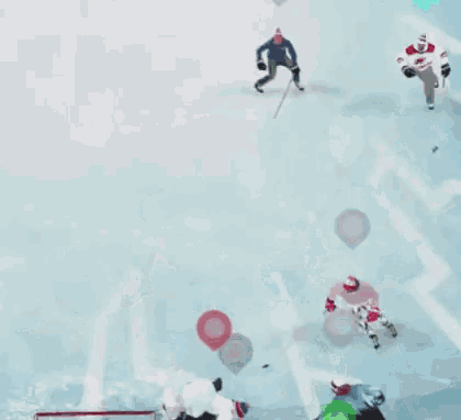 a hockey game with the goon says no written on the bottom