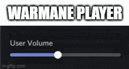 a screenshot of a video game with the words `` warmane player '' written on it and a user volume slider .