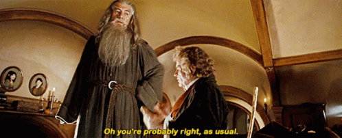 Oh Youre Probably Right Bilbo GIF - Oh Youre Probably Right Bilbo Lotr GIFs