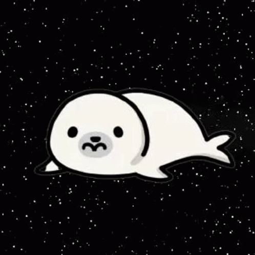 Seal Space Seal Dissapeat GIF - Seal Space Seal Dissapeat Cute Seal Dissapear GIFs