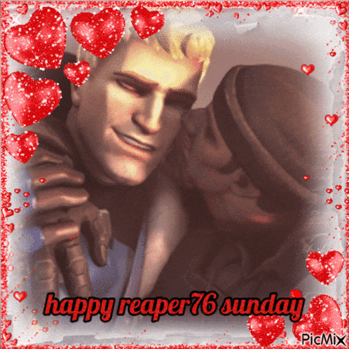 a happy reaper 76 sunday greeting card with a couple