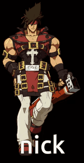 a cartoon of a man with a sign that says free on it