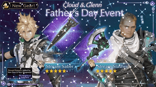a poster for a father 's day event featuring cloud & glenn