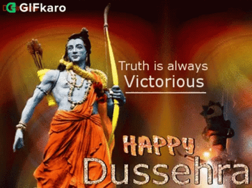 Have A Great Dussehra Truth Is Always Victorious GIF - Have A Great Dussehra Truth Is Always Victorious Gifkaro GIFs