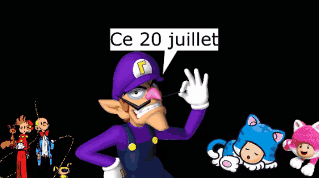 a cartoon character with a speech bubble that says est le dernier jour ou j ai 20 ans