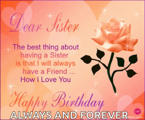 Dear Sister Happy Birthday GIF - Dear Sister Happy Birthday Hbd GIFs