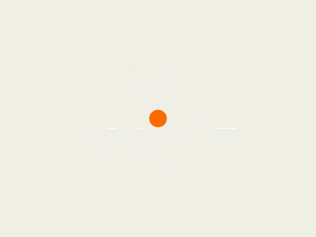 an orange circle with the words " be amused " on it