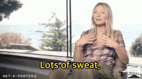 Sweat Scrubbing GIF - Sweat Scrubbing Gwyneth Paltrow GIFs