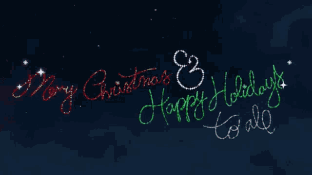 merry christmas and happy holidays to all is written on a dark blue background