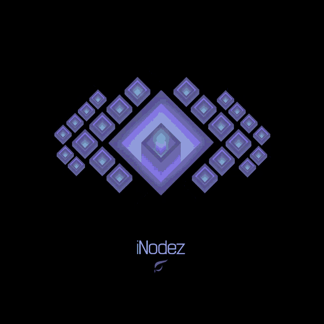 a black background with purple squares and the words inodez