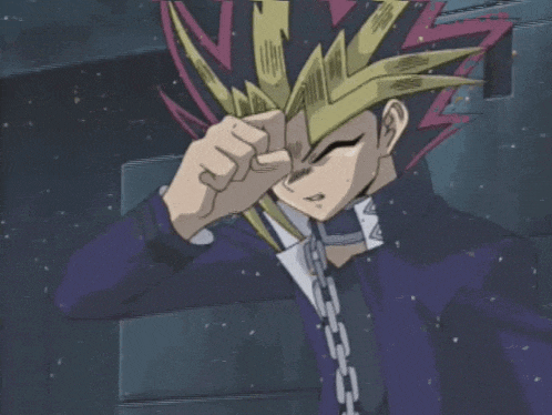 a cartoon character has a chain around his neck and a purple jacket