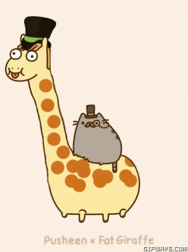 Pusheen Giraffe GIF - Pusheen Giraffe GIFs