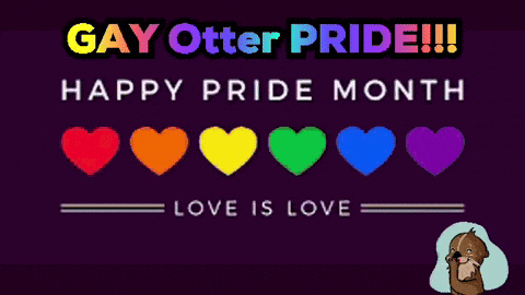 a poster that says gay otter pride on it