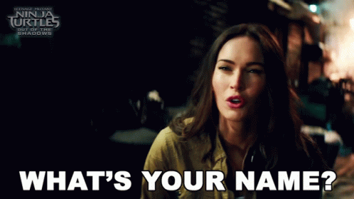 Whats Your Name Megan Fox GIF - Whats Your Name Megan Fox April Oneil GIFs