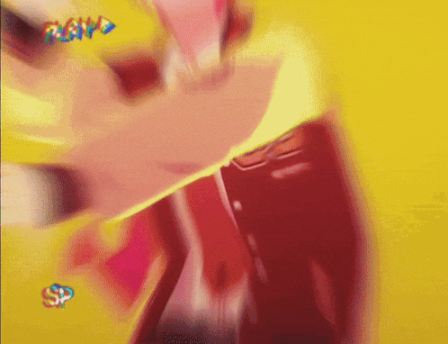 a yellow background with the letters sp on the bottom right corner