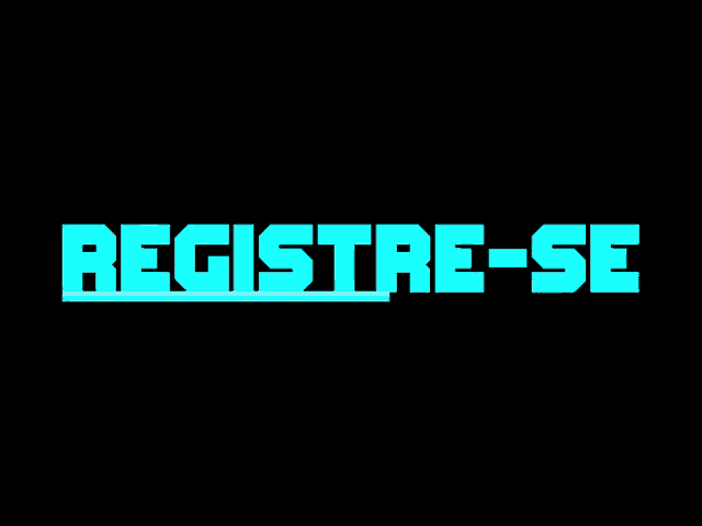 a sign that says ' registre-se ' in blue letters on a black background