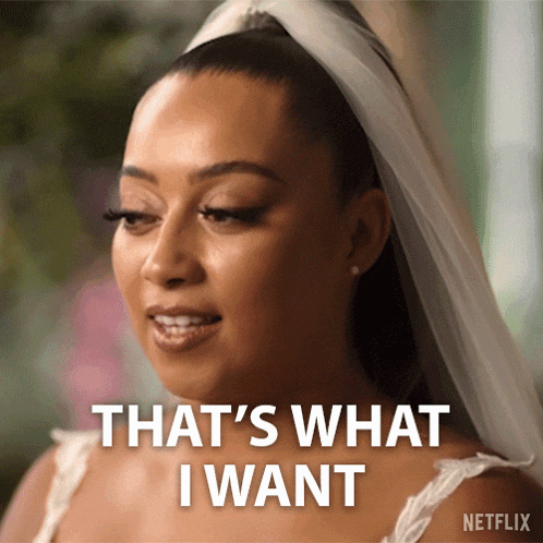 a woman in a wedding dress says that 's what i want netflix