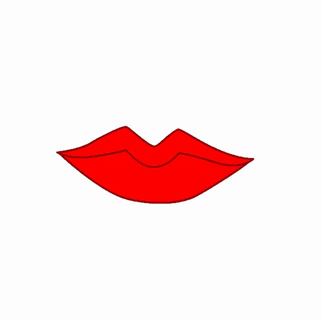 a cartoon drawing of a woman 's red lips
