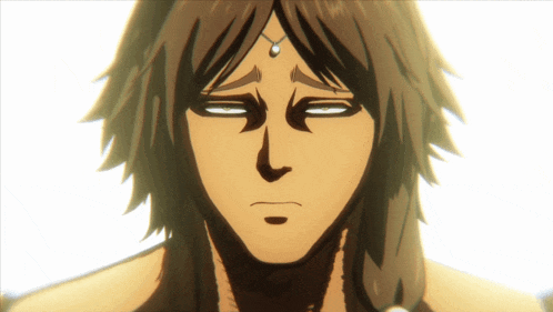 a close up of a cartoon character 's face
