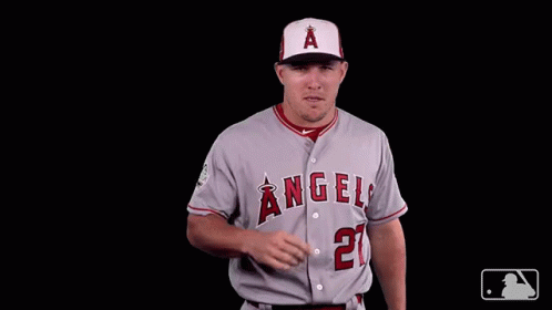 Mike Trout Los Angeles Angels GIF - Mike Trout Los Angeles Angels Hi There GIFs