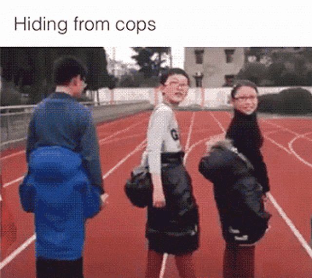 Hiding From Cops Kids GIF - Hiding From Cops Kids Funny GIFs