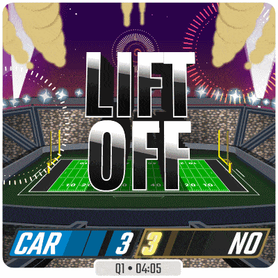 a football game is underway and the score is 3 to 0