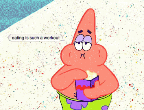 Life Is Hard GIF - Eating Workout Patrick GIFs