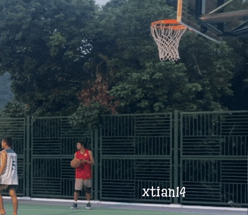 a picture of a person playing basketball with the name xtian14 on it