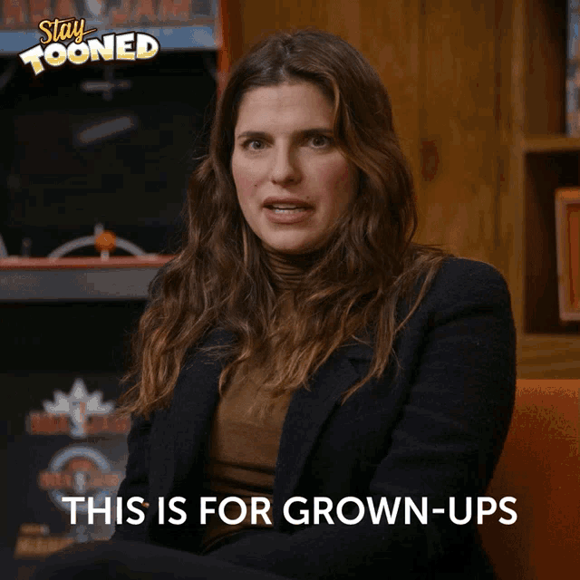 a woman says this is for grown-ups in a cartoon