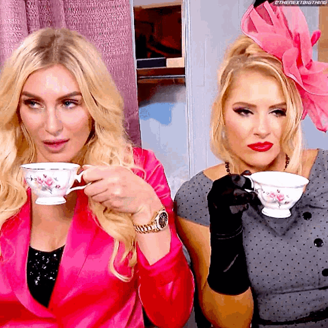 Charlotte Flair Lacey Evans GIF - Charlotte Flair Lacey Evans Sips Tea GIFs