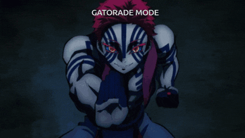 a cartoon character is flying through the air with the words gatorade mode written below him