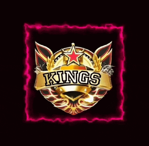 a kings logo with a red star on top