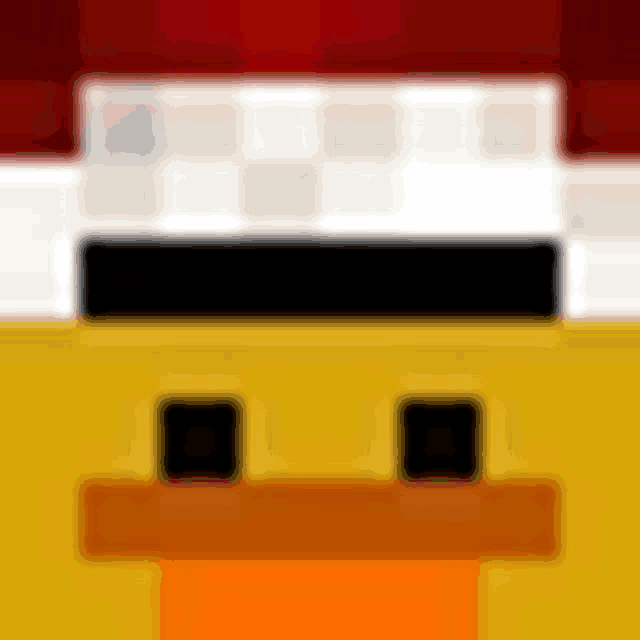 a pixel art duck wearing a santa hat and sunglasses .