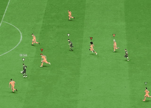 a soccer game is being played with a player named jaffkraal in the center
