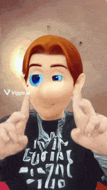 a cartoon character wearing a black shirt that says equal