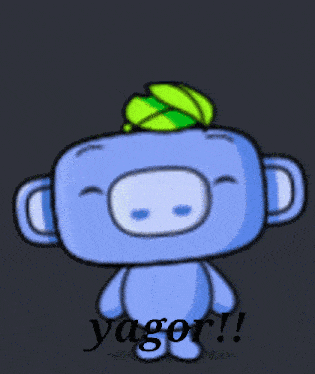 a cartoon character with a banana on its head says yagor !