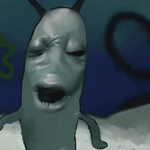 a drawing of a cartoon character with a spongebob logo in the background