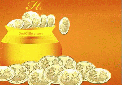 Dhanteras - Coins GIF - Dhanteras Happy Dhanteras Coins GIFs