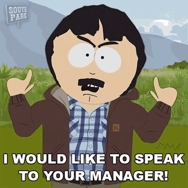 I Would Like To Speak To Your Manager Randy Marsh GIF - I Would Like To Speak To Your Manager Randy Marsh South Park GIFs