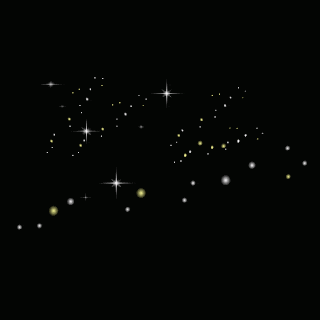 a black background with a lot of stars and circles