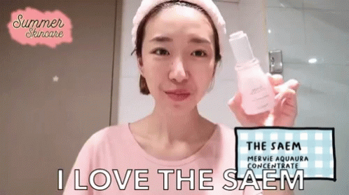 I Love The Saem Cosmetic GIF - I Love The Saem Cosmetic Mervie Aquaura Concentrate GIFs