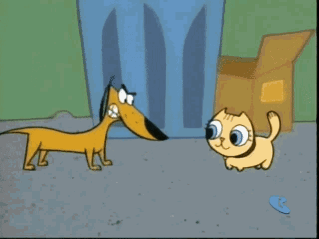 2stupid Dogs Little Dog GIF - 2stupid Dogs Little Dog Scared GIFs