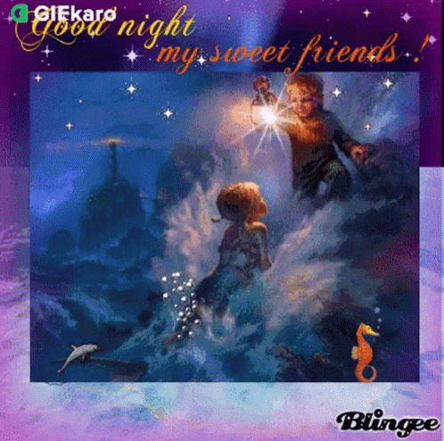 Good Night My Sweet Friend Gifkaro GIF - Good Night My Sweet Friend Gifkaro Mermaid GIFs