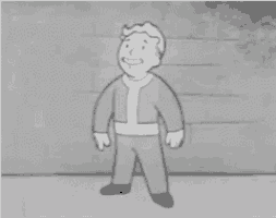 a black and white drawing of a man giving a thumbs up .