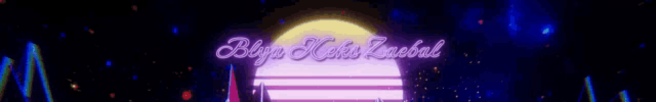 a neon sign with a sunset in the background and the words blog katie russell