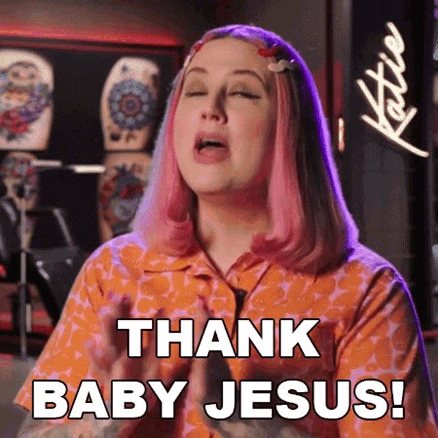 Thank Baby Jesus Katie GIF - Thank Baby Jesus Katie Ink Master GIFs