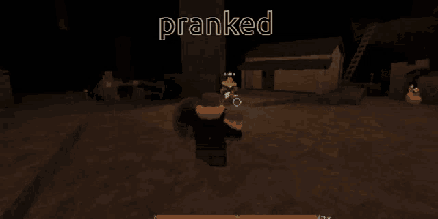 a screenshot of a video game that says pranked on the top
